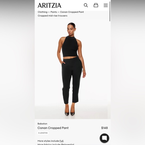 Babaton - Black Linen Conan Capris - US 0 - Picture 3 of 13